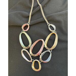 Pastel Color Oval Link Necklace